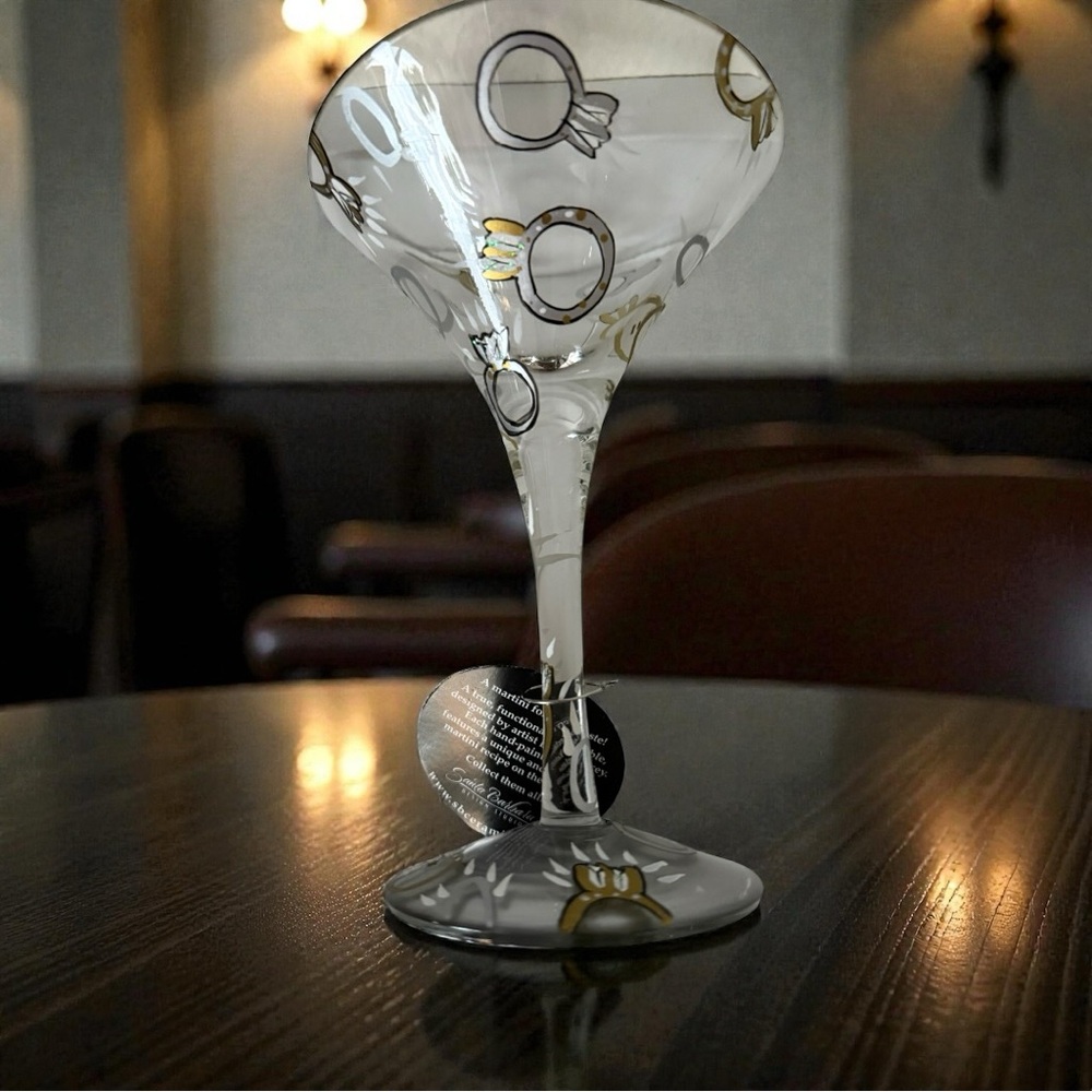 Lolita Martini Glass with Gold and Silver Accents